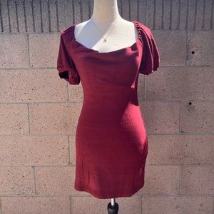 Maroon Mini Dress